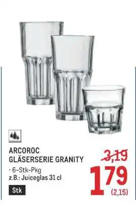 Metro ARCOROC GLÄSERSERIE GRANITY Angebot
