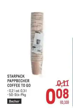 Metro STARPACK PAPPBECHER COFFEE TO GO Angebot