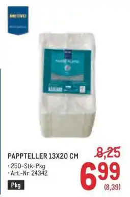 Metro PAPPTELLER 13X20 CM Angebot