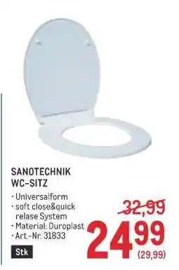 Metro SANOTECHNIK WC-SITZ Angebot