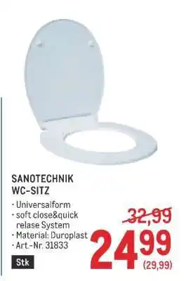 Metro SANOTECHNIK WC-SITZ Angebot