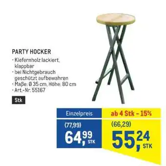 Metro PARTY HOCKER Angebot