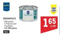 Metro BRENNPASTE Angebot