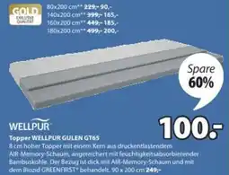 JYSK Topper wellpur gulen gt65 Angebot