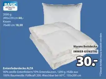 JYSK Entenfederdecke alta Angebot