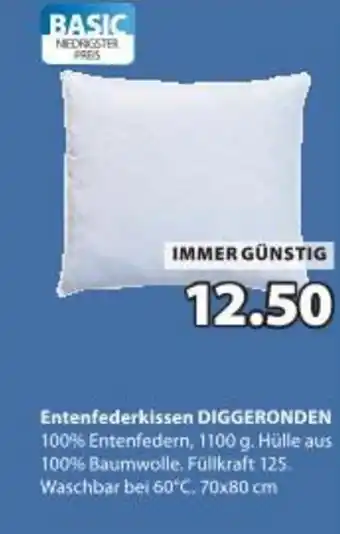 JYSK Entenfederkissen diggeronden Angebot
