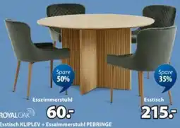 JYSK Esstisch KLIPLEV + Esszimmerstuhl PEBRINGE Angebot