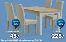 JYSK Esstisch markskel + esszimmerstuhl tureby Angebot