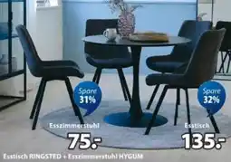JYSK Esstisch ringsted + esszimmerstuhl hygum Angebot