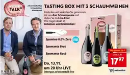 Interspar TASTING BOX MIT 3 SCHAUMWEINEN Angebot