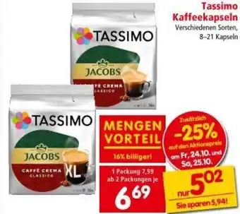 Interspar Tassimo Kaffeekapseln Angebot