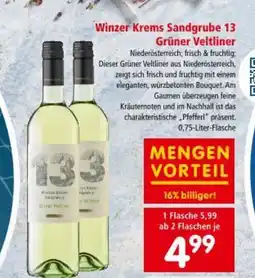 Interspar Winzer Krems Sandgrube 13 Grüner Veltliner Angebot