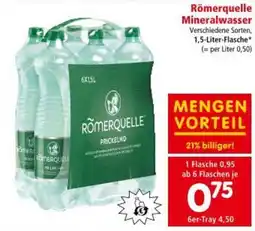 Interspar Römerquelle Mineralwasser Angebot