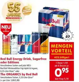 Interspar Red Bull Energy Drink, Sugarfree oder Editions Angebot
