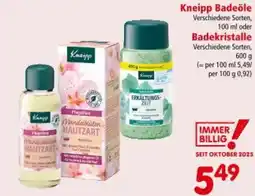 Interspar Kneipp Badeöl oder Badekristalle Angebot