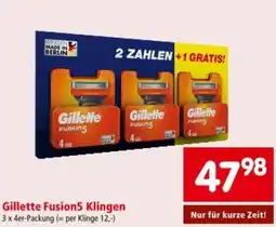 Interspar Gillette Fusion5 Klingen Angebot