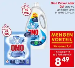 Interspar Omo Pulver oder Gel Angebot