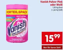 Interspar Vanish Pulver Pink oder Weiß Angebot