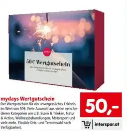Interspar Mydays wertgutschein Angebot