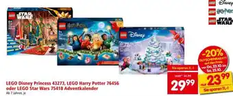 LEGO Disney Princess, LEGO Harry Potter oder LEGO Star Wars Adventkalender