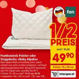 Interspar Frankenstolz Polster oder Steppdecke Angebot