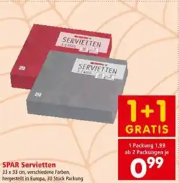 Interspar Spar servietten Angebot