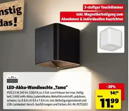 Hagebau Led-akku-wandleuchte tamo Angebot