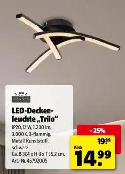 Hagebau Led-decken leuchte trilo Angebot