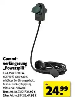 Hagebau Gummi verlängerung powersplit Angebot