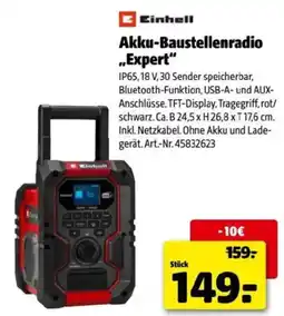 Hagebau Akku-baustellenradio expert Angebot