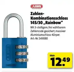 Hagebau Zahlen- kombinationsschloss 145/30 rainbow Angebot