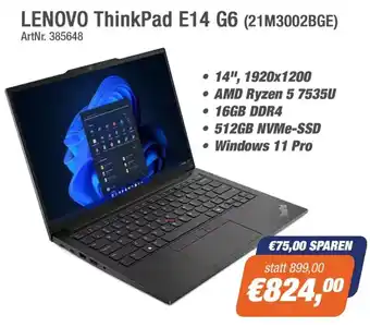 Lenovo thinkpad e14 g6 (21m3002bge)