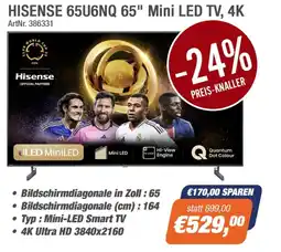 e-tec Hisense 65u6nq 65 mini led tv, 4k Angebot