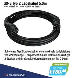 e-tec GO-E Typ 2 Ladekabel 5,0m Angebot