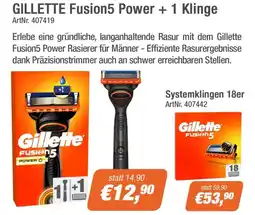 e-tec Gillette fusion5 power + 1 klinge Angebot