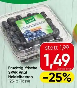 Spar Fruchtig-frische SPAR Vital Heidelbeeren Angebot