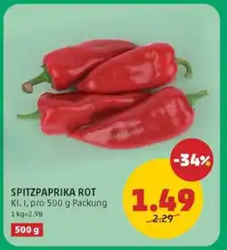 PENNY Spitzpaprika rot Angebot