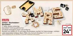 Maximarkt Zahlen-/Buchstaben-Backblech Angebot