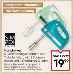 Maximarkt Kompakter Handmixer Angebot
