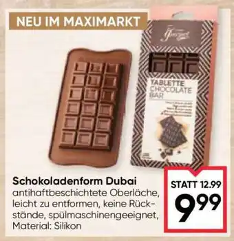 Maximarkt Schokoladenform Dubai Angebot