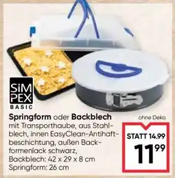 Maximarkt Springform oder Backblech Angebot
