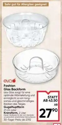 Maximarkt Fashion Glas Backform Angebot