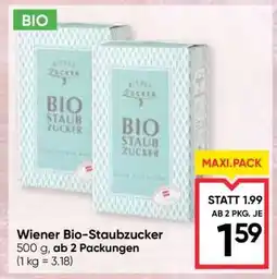 Maximarkt Wiener Bio Staubzucker Angebot