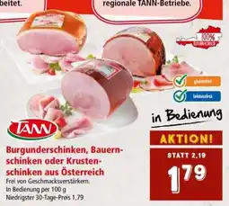 Interspar Burgunderschinken, Bauernschinken oder Krustenschinken aus Österreich Angebot