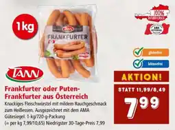Interspar Frankfurter oder Puten Frankfurter aus Österreich Angebot
