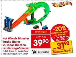 Interspar Hot Wheels Monster Trucks Sharks vs. Dinos Drachenzerstörungs-Spielset Angebot