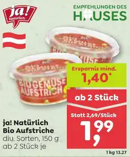 ADEG Natürlich Bio Aufstriche Angebot