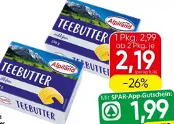 Eurospar Alpiland Teebutter Angebot