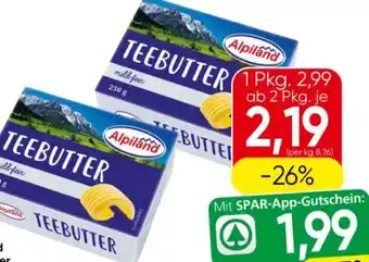 Eurospar Alpiland Teebutter Angebot