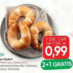 SPAR Gourmet Spar Natur pur Bio-Wiener Kipferl Angebot